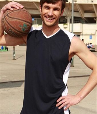 Contrast Basketball Singlet Uniform Hero Image