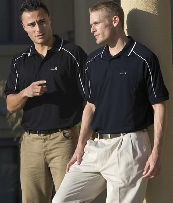 View Dri Gear Eyelet Polo Uniform Details Dri Gear Eyelet Polo Uniform Hero Image