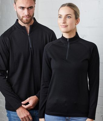Fine Knit Merino Zip Uniform Hero Image