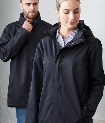 Waterproof Longerline Jacket Uniform Hero Image