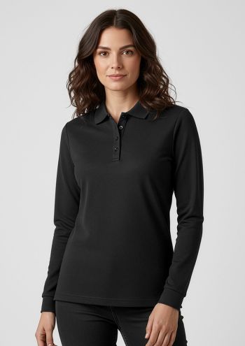 Ladies Long Sleeve Action Eco Polo - Product Image