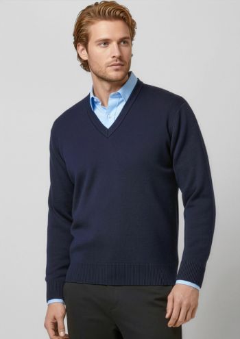 Mens Wool Mix Pullover - Product Image