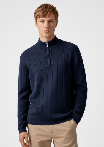Mens Half Zip Pullover - Product Image