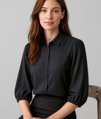 View Lucy 3/4 Sleeve Blouse Uniform Details Lucy 3/4 Sleeve Blouse Uniform Hero Image