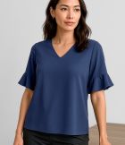 Aria Fluted Sleeve Blouse Aria Fluted Sleeve Blouse Coordinating Image