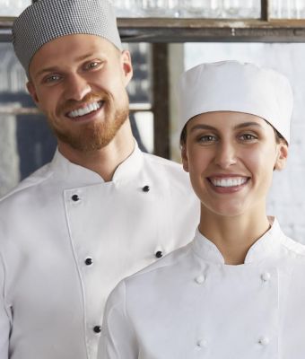 Flat Top Chef Hat Uniform Hero Image