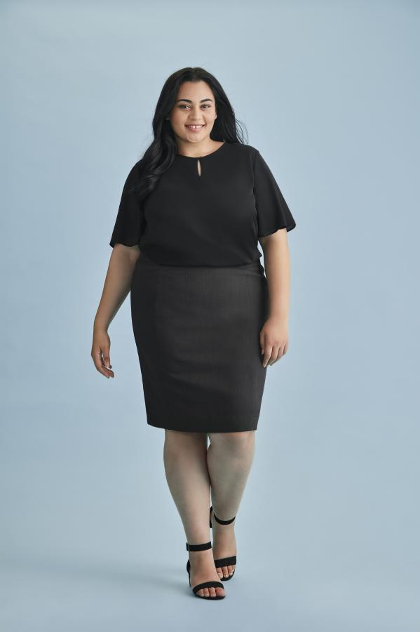 Cool Stretch Mid-waist Pencil Skirt Option Image 2