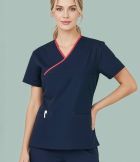 Ladies Contrast Scrub Top Coordinating Image