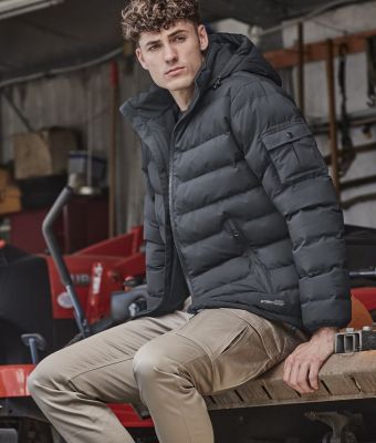 View Streetworx Hooded Puffer Uniform Details Streetworx Hooded Puffer Uniform Hero Image