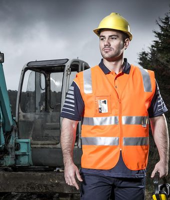 Full Zip Hi Vis Vest Uniform Hero Image