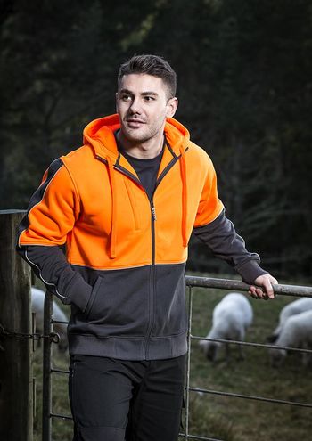 Hi Vis Full Zip Hoodie - Product Image