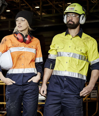 Hi Vis Industrial Shirt Hooped Uniform Hero Image