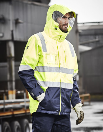 Hi Vis 4 in 1 Waterproof Jacket - Product Image