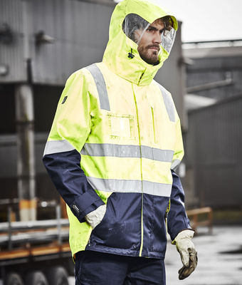 Hi Vis 4 in 1 Waterproof Jacket Uniform Hero Image