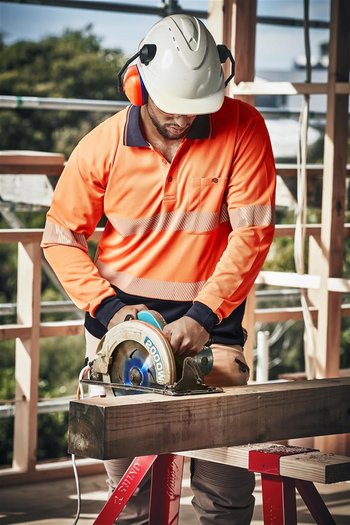 Hi Vis Segmented Taped Polo L/S - Product Image