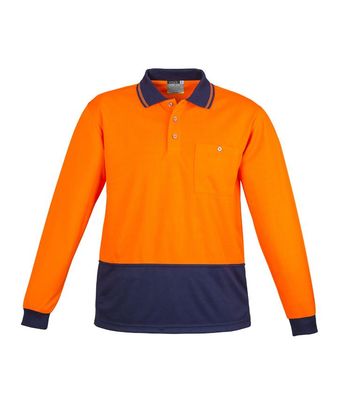 Hi Vis Basic Spliced Polo L/S Uniform Hero Image