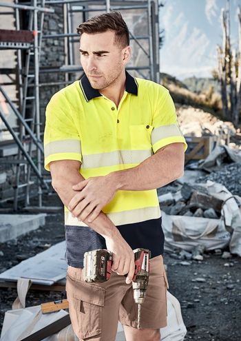 Hi Vis Segmented Tape Polo S/S - Product Image