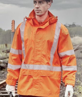 View Hi Vis X Back Ultralite Waterproof Jacket Uniform Details Hi Vis X Back Ultralite Waterproof Jacket Uniform Hero Image