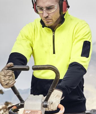 Hi Vis 1/2 Zip Pullover Uniform Hero Image