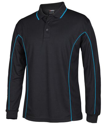 View Long Sleeve Piping Polo Uniform Details Long Sleeve Piping Polo Uniform Hero Image
