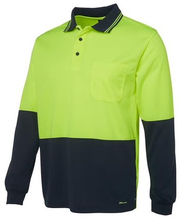 Hi Vis Polo Long Sleeve - Product Image