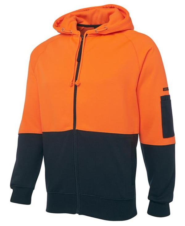 Hi Vis Zip Hoodie Option Image 1