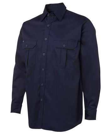 Cotton Drill Work Shirt - Product Image