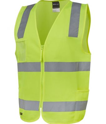 Hi Vis Zip D+N Safety Vest Uniform Hero Image
